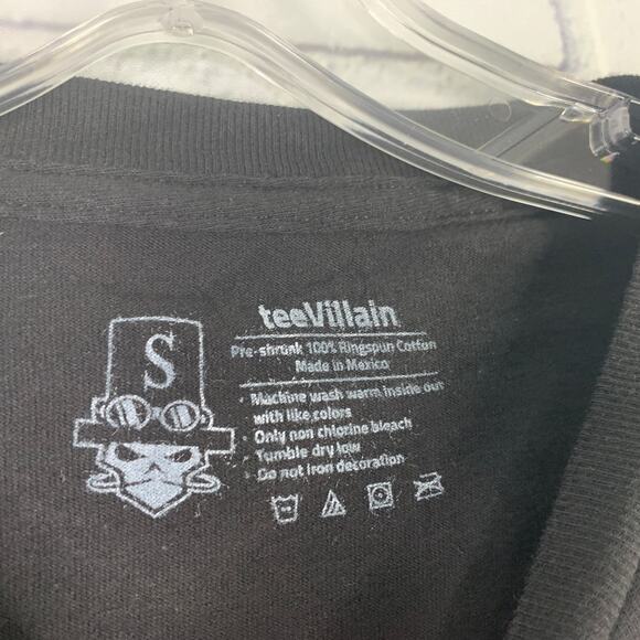 Tee Villain tshirt Fight Club rules ringspun cotton black unisex small - Picture 5 of 5